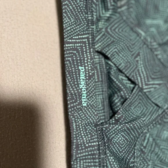 Patagonia Teal Geometric Bikini Top size small - Picture 3 of 3